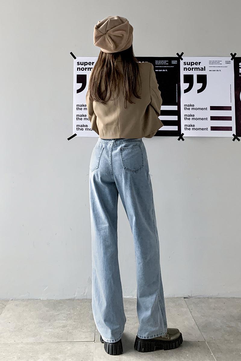 Stylish Work Outfits, Outfit Summer Ideas Wide Leg High Waist Casual Jeans Stylish Work Outfits, Outfit Summer Ideas Wide Leg High Waist Casual Jeans