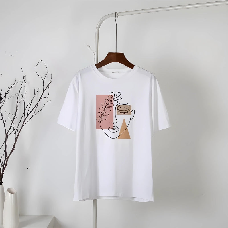 Stylish Work Outfits, Outfit Summer Ideas Woman Face Minimal Tee Stylish Work Outfits, Outfit Summer Ideas Woman Face Minimal Tee