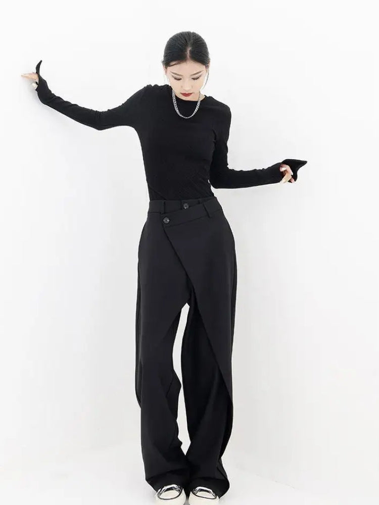 Stylish Work Outfits, Outfit Summer Ideas Wrap Front Wide Leg Pants Stylish Work Outfits, Outfit Summer Ideas Wrap Front Wide Leg Pants