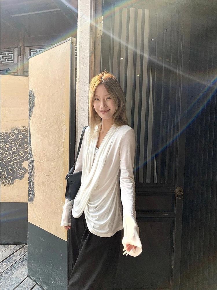 Stylish Work Outfits, Outfit Summer Ideas Wrap Lace Blouse Stylish Work Outfits, Outfit Summer Ideas Wrap Lace Blouse