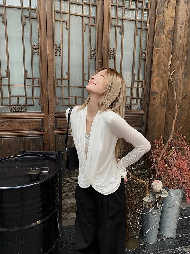 Stylish Work Outfits, Outfit Summer Ideas Wrap Lace Blouse Stylish Work Outfits, Outfit Summer Ideas Wrap Lace Blouse