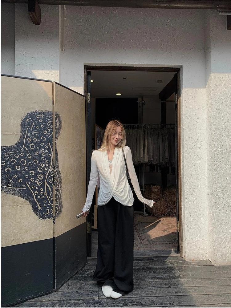 Stylish Work Outfits, Outfit Summer Ideas Wrap Lace Blouse Stylish Work Outfits, Outfit Summer Ideas Wrap Lace Blouse