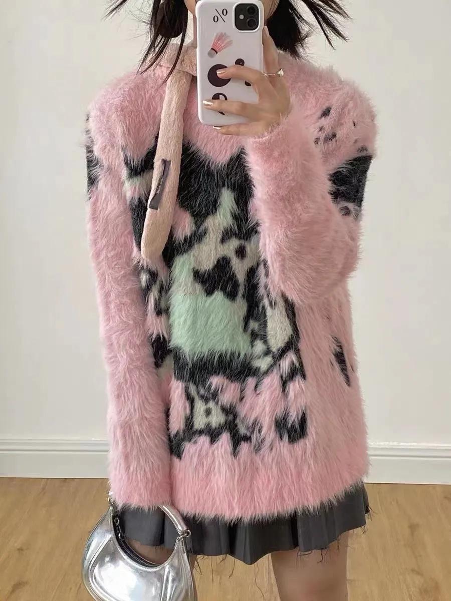 Stylish Work Outfits, Outfit Summer Ideas Y2K Aesthetic Fuzzy Sweater Stylish Work Outfits, Outfit Summer Ideas Y2K Aesthetic Fuzzy Sweater