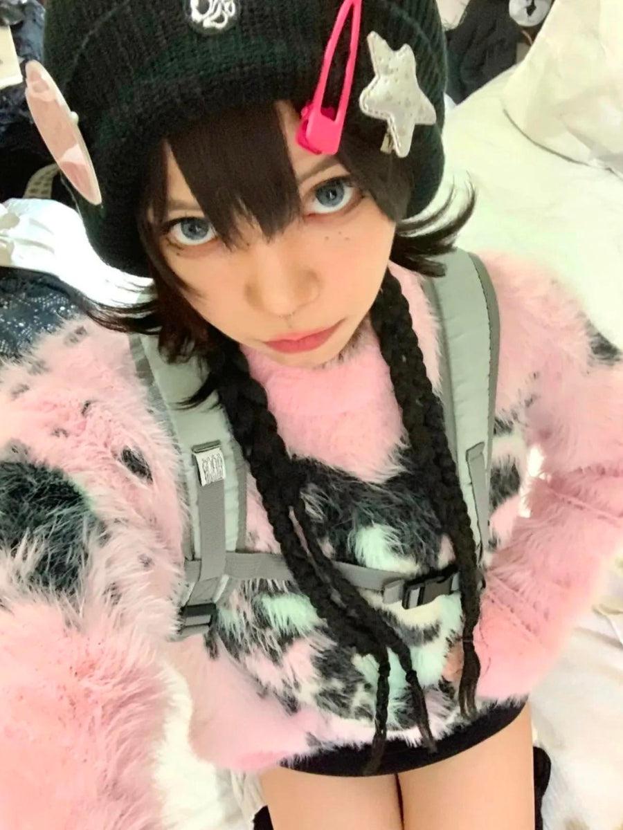 Stylish Work Outfits, Outfit Summer Ideas Y2K Aesthetic Fuzzy Sweater Stylish Work Outfits, Outfit Summer Ideas Y2K Aesthetic Fuzzy Sweater