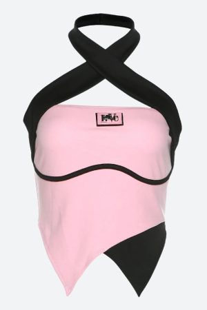 Stylish Work Outfits, Outfit Summer Ideas Y2K Asymmetric Top