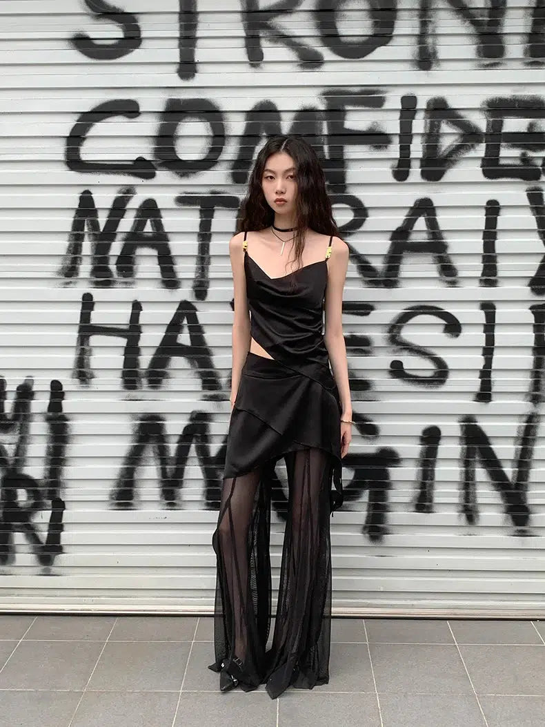 Stylish Work Outfits, Outfit Summer Ideas Y2K Asymmetric Top & Skirt Pants Two Piece Set Stylish Work Outfits, Outfit Summer Ideas Y2K Asymmetric Top & Skirt Pants Two Piece Set