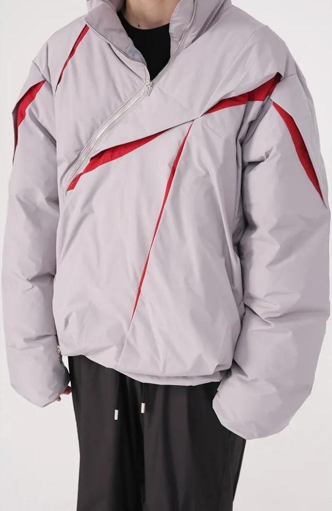 Stylish Work Outfits, Outfit Summer Ideas Y2K Asymmetrical Zipper Puffer Jacket Stylish Work Outfits, Outfit Summer Ideas Y2K Asymmetrical Zipper Puffer Jacket
