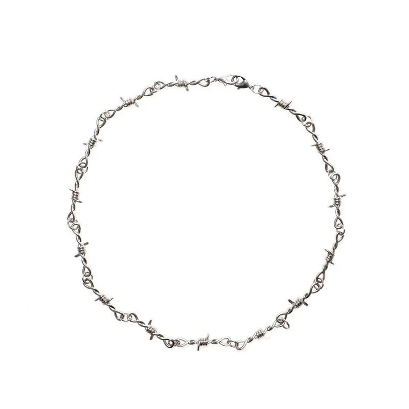Stylish Work Outfits, Outfit Summer Ideas Y2K Barbed Wire Necklace Stylish Work Outfits, Outfit Summer Ideas Y2K Barbed Wire Necklace