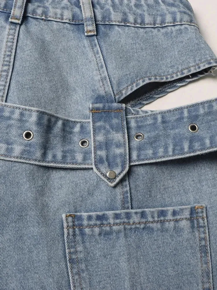 Stylish Work Outfits, Outfit Summer Ideas Y2K Belted Cut Out Jeans Stylish Work Outfits, Outfit Summer Ideas Y2K Belted Cut Out Jeans