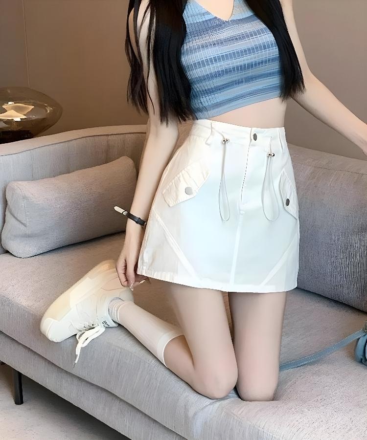 Stylish Work Outfits, Outfit Summer Ideas Y2K Cargo Mini Skort Stylish Work Outfits, Outfit Summer Ideas Y2K Cargo Mini Skort