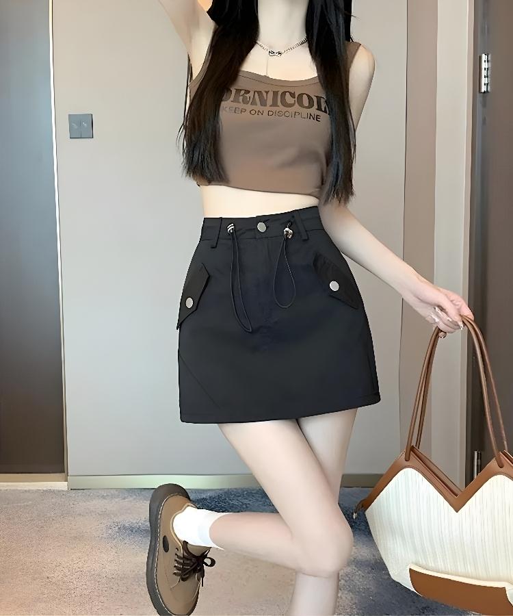 Stylish Work Outfits, Outfit Summer Ideas Y2K Cargo Mini Skort Stylish Work Outfits, Outfit Summer Ideas Y2K Cargo Mini Skort