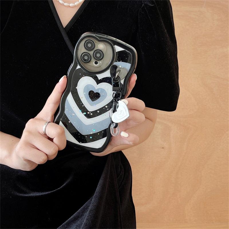 Stylish Work Outfits, Outfit Summer Ideas Y2k Chain and Heart iPhone Case