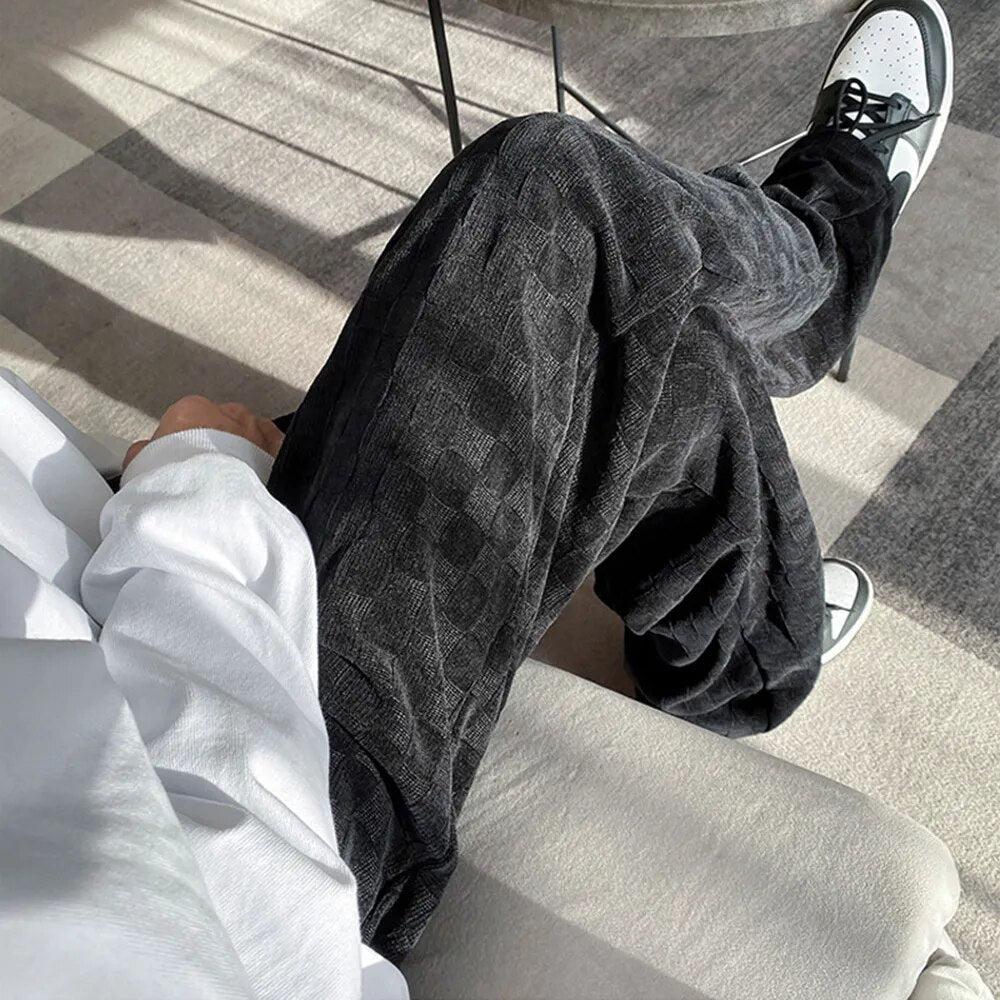 Stylish Work Outfits, Outfit Summer Ideas Y2K Checkered Elasticated Sweatpants