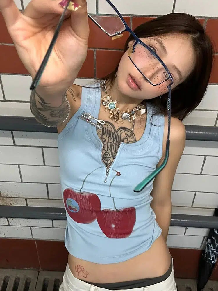 Stylish Work Outfits, Outfit Summer Ideas Y2K Cherry Top Stylish Work Outfits, Outfit Summer Ideas Y2K Cherry Top