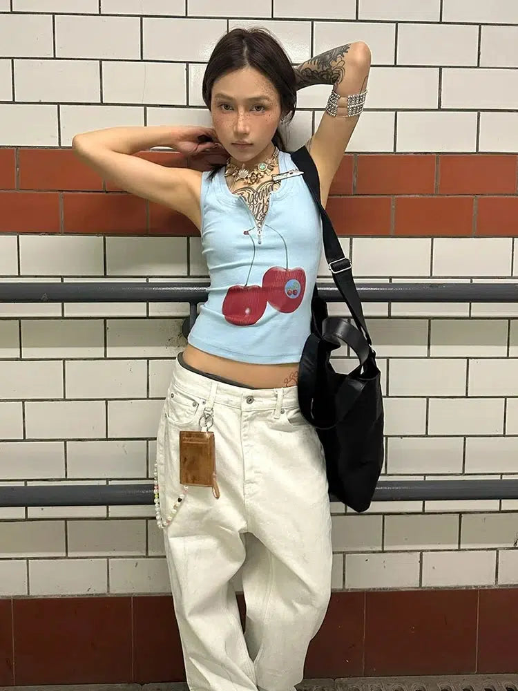 Stylish Work Outfits, Outfit Summer Ideas Y2K Cherry Top