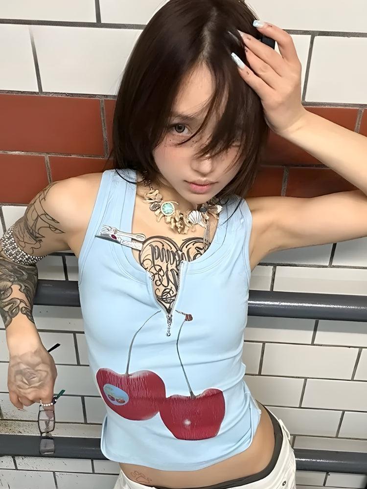 Stylish Work Outfits, Outfit Summer Ideas Y2K Cherry Top Stylish Work Outfits, Outfit Summer Ideas Y2K Cherry Top