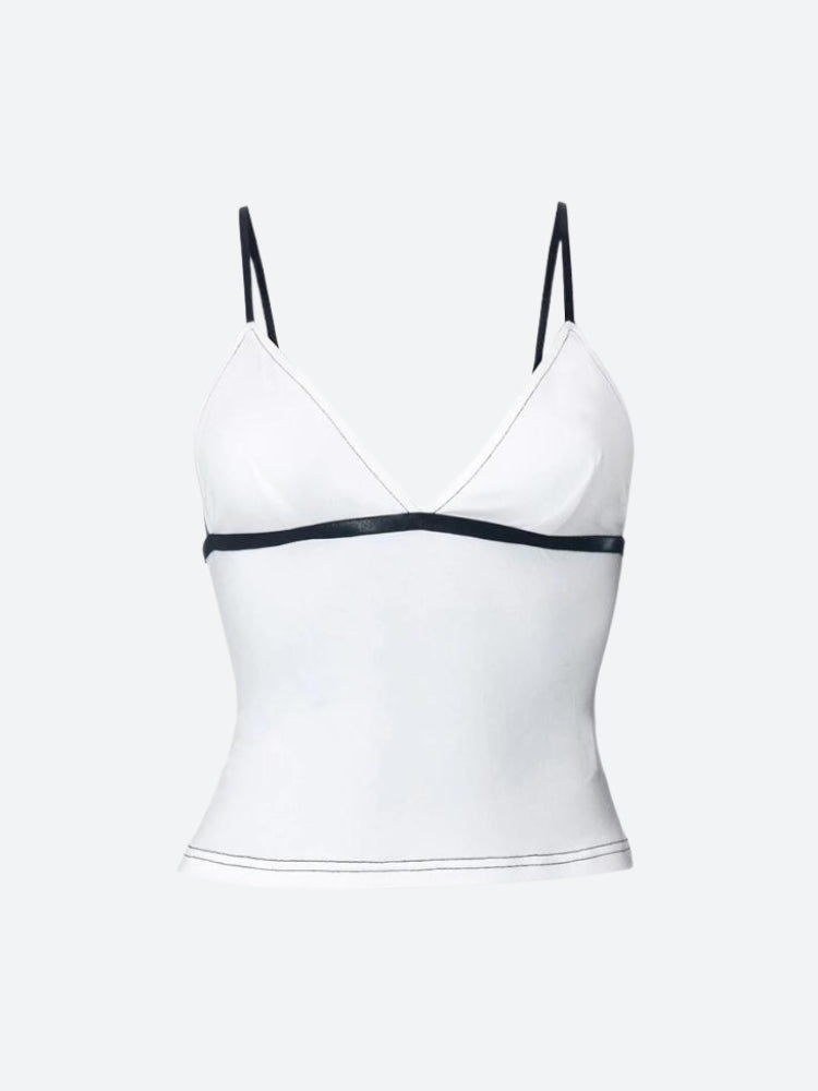 Stylish Work Outfits, Outfit Summer Ideas Y2K Contrast Basic Top Stylish Work Outfits, Outfit Summer Ideas Y2K Contrast Basic Top