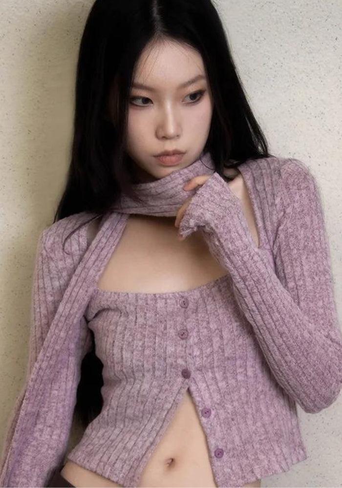 Stylish Work Outfits, Outfit Summer Ideas Y2K Corduroy Cropped Scarf Cardigan Stylish Work Outfits, Outfit Summer Ideas Y2K Corduroy Cropped Scarf Cardigan