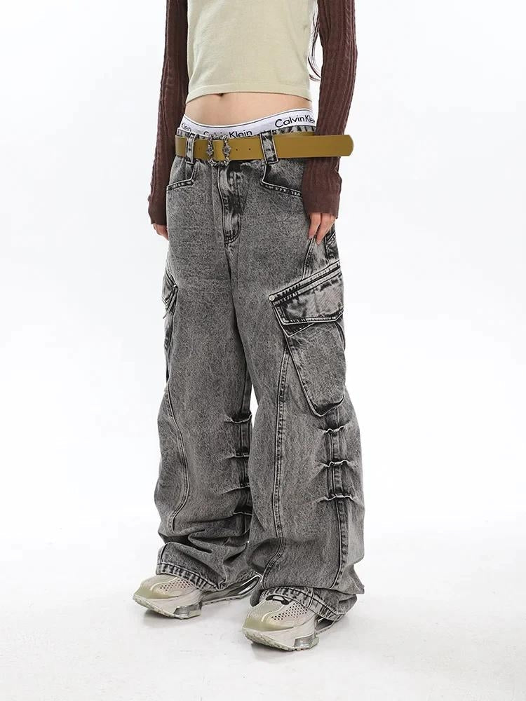 Stylish Work Outfits, Outfit Summer Ideas Y2K Distressed Big Pockets Cargo Jeans Stylish Work Outfits, Outfit Summer Ideas Y2K Distressed Big Pockets Cargo Jeans