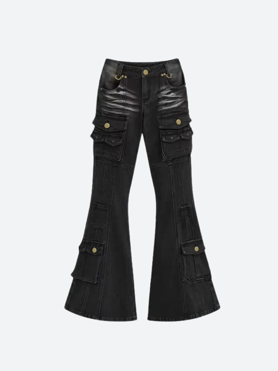 Stylish Work Outfits, Outfit Summer Ideas Y2K Flared Cargo Jeans Stylish Work Outfits, Outfit Summer Ideas Y2K Flared Cargo Jeans