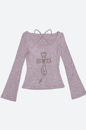 Stylish Work Outfits, Outfit Summer Ideas Y2K Golden Cross Top