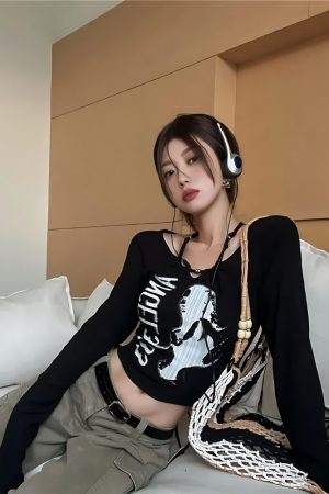 Stylish Work Outfits, Outfit Summer Ideas Y2K Grunge Angel 333 Top