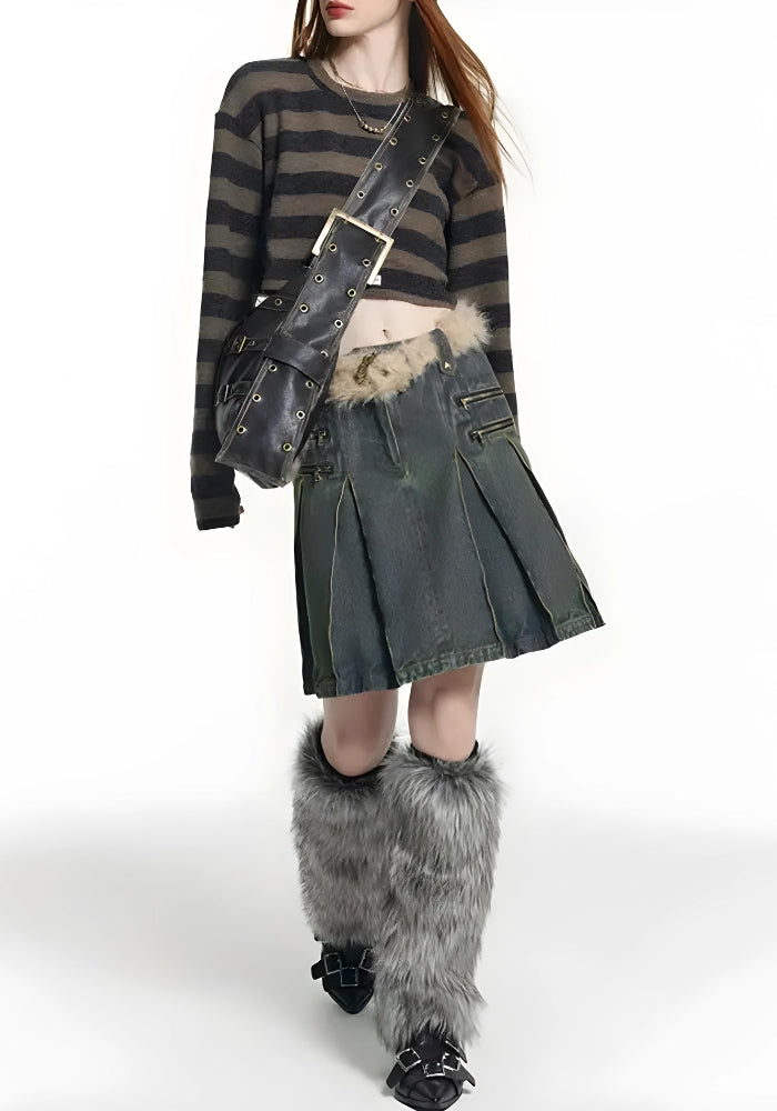 Stylish Work Outfits, Outfit Summer Ideas Y2K Grunge Faux Leather Belted Bag Stylish Work Outfits, Outfit Summer Ideas Y2K Grunge Faux Leather Belted Bag