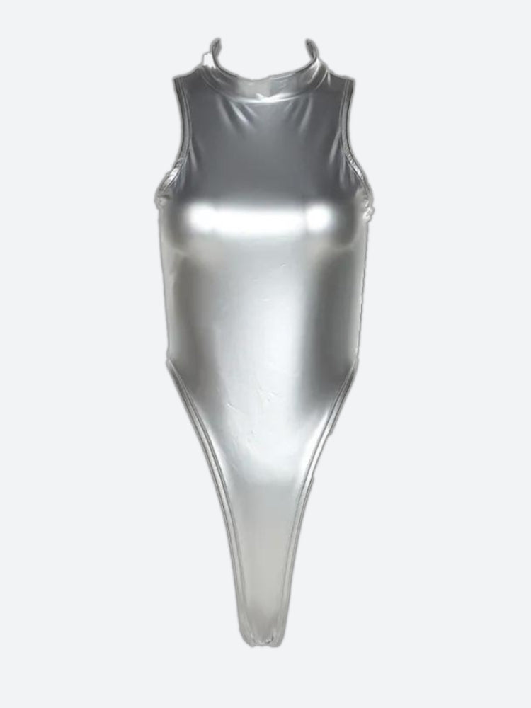 Stylish Work Outfits, Outfit Summer Ideas Y2K High Neck Zip-Up Bodysuit Stylish Work Outfits, Outfit Summer Ideas Y2K High Neck Zip-Up Bodysuit