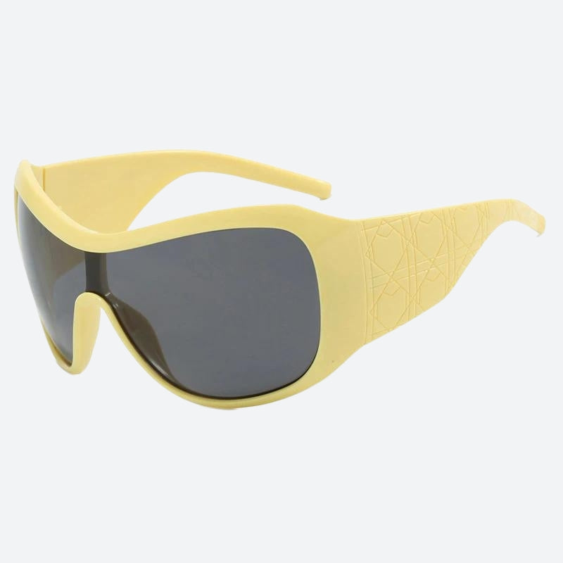 Stylish Work Outfits, Outfit Summer Ideas Y2K Oversized Shield Sunglasses Stylish Work Outfits, Outfit Summer Ideas Y2K Oversized Shield Sunglasses