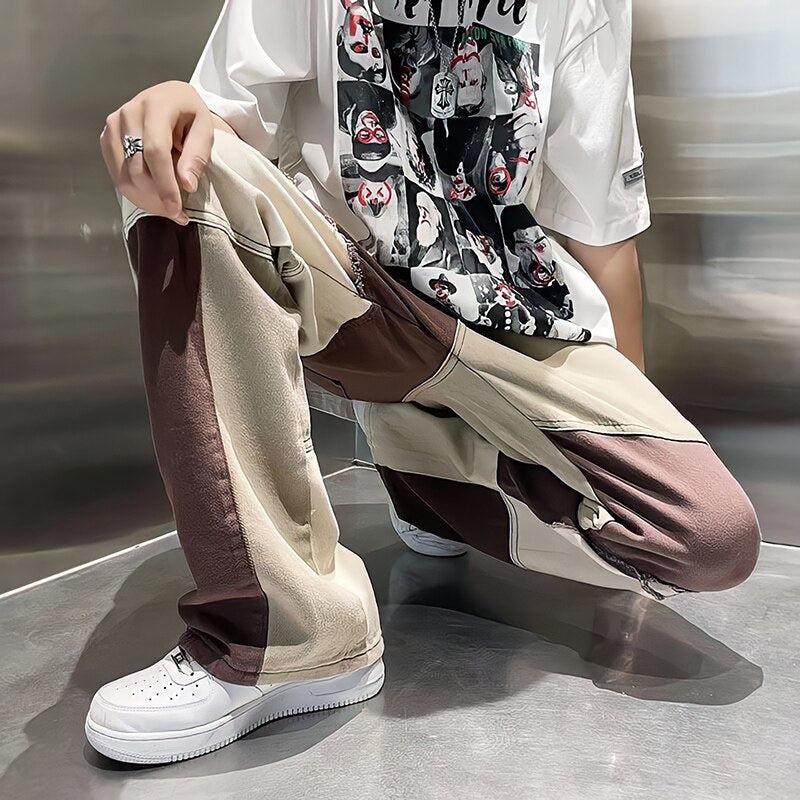 Stylish Work Outfits, Outfit Summer Ideas Y2K Patchwork Pants Stylish Work Outfits, Outfit Summer Ideas Y2K Patchwork Pants