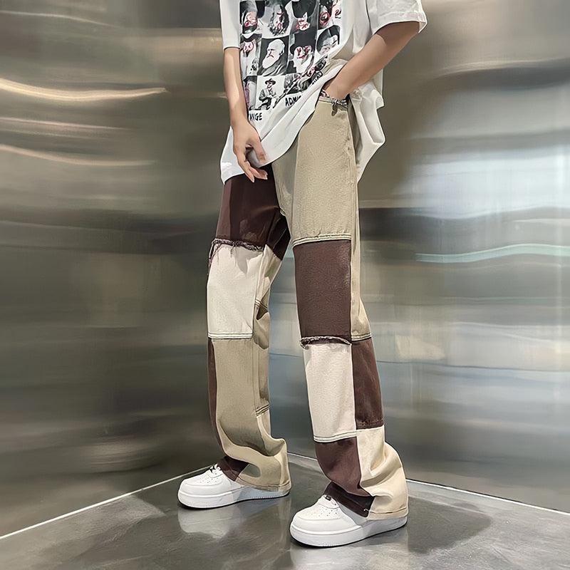 Stylish Work Outfits, Outfit Summer Ideas Y2K Patchwork Pants Stylish Work Outfits, Outfit Summer Ideas Y2K Patchwork Pants
