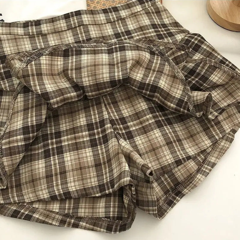 Stylish Work Outfits, Outfit Summer Ideas Y2K Plaid Mini Skort Stylish Work Outfits, Outfit Summer Ideas Y2K Plaid Mini Skort