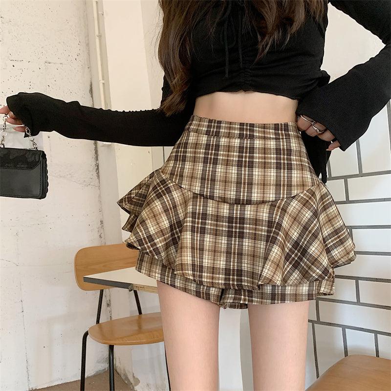 Stylish Work Outfits, Outfit Summer Ideas Y2K Plaid Mini Skort Stylish Work Outfits, Outfit Summer Ideas Y2K Plaid Mini Skort