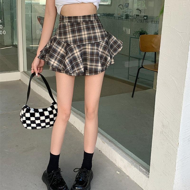 Stylish Work Outfits, Outfit Summer Ideas Y2K Plaid Mini Skort