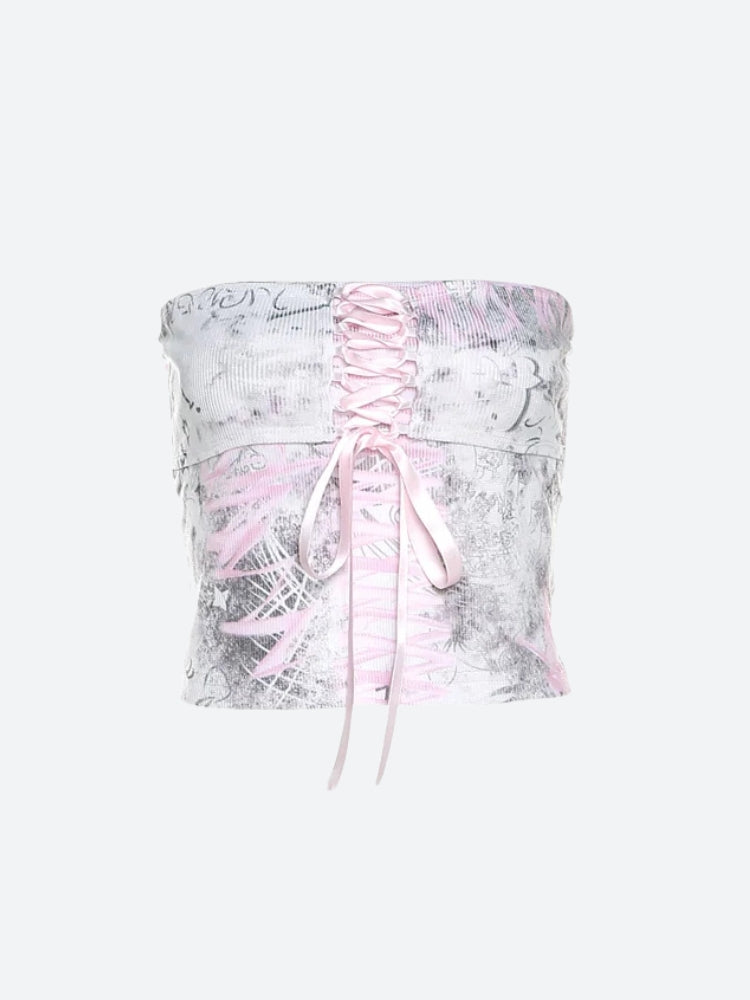 Stylish Work Outfits, Outfit Summer Ideas Y2K Ribbon Tube Top Stylish Work Outfits, Outfit Summer Ideas Y2K Ribbon Tube Top