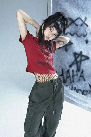 Stylish Work Outfits, Outfit Summer Ideas Y2K Star Button-Up Tee