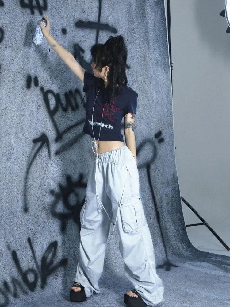 Stylish Work Outfits, Outfit Summer Ideas Y2K Star Button-Up Tee Stylish Work Outfits, Outfit Summer Ideas Y2K Star Button-Up Tee