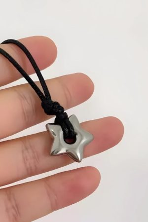 Stylish Work Outfits, Outfit Summer Ideas Y2K Star Cord Necklace
