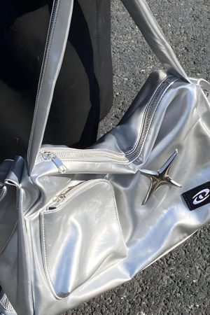 Stylish Work Outfits, Outfit Summer Ideas Y2K Star Faux Leather Bag