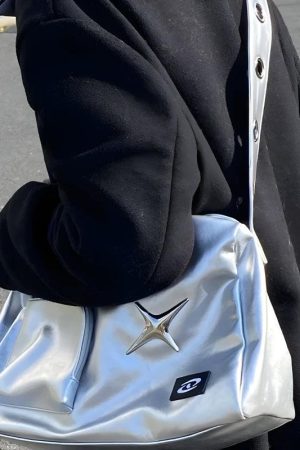 Stylish Work Outfits, Outfit Summer Ideas Y2K Star Faux Leather Bag