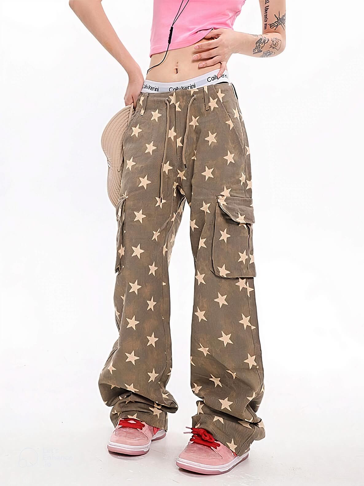 Stylish Work Outfits, Outfit Summer Ideas Y2K Star Low Rise Jeans