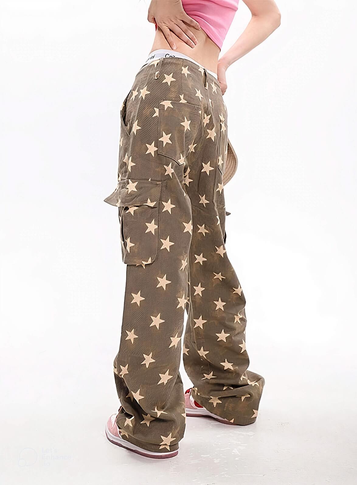 Stylish Work Outfits, Outfit Summer Ideas Y2K Star Low Rise Jeans