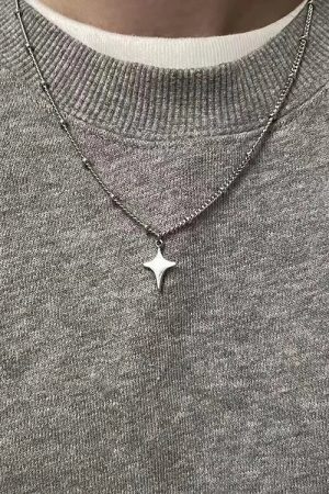 Stylish Work Outfits, Outfit Summer Ideas Y2K Star Silver Necklace