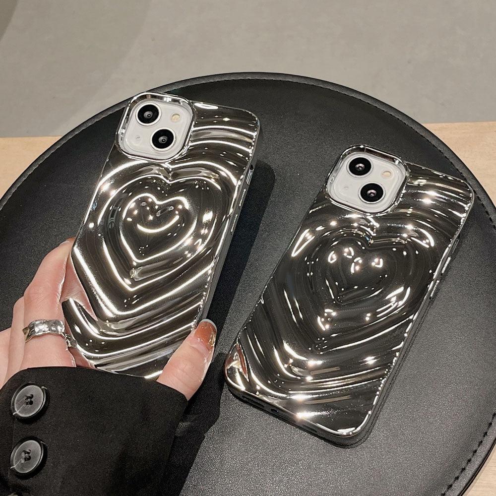 Stylish Work Outfits, Outfit Summer Ideas Y2k Wavy Heart iPhone Case Stylish Work Outfits, Outfit Summer Ideas Y2k Wavy Heart iPhone Case