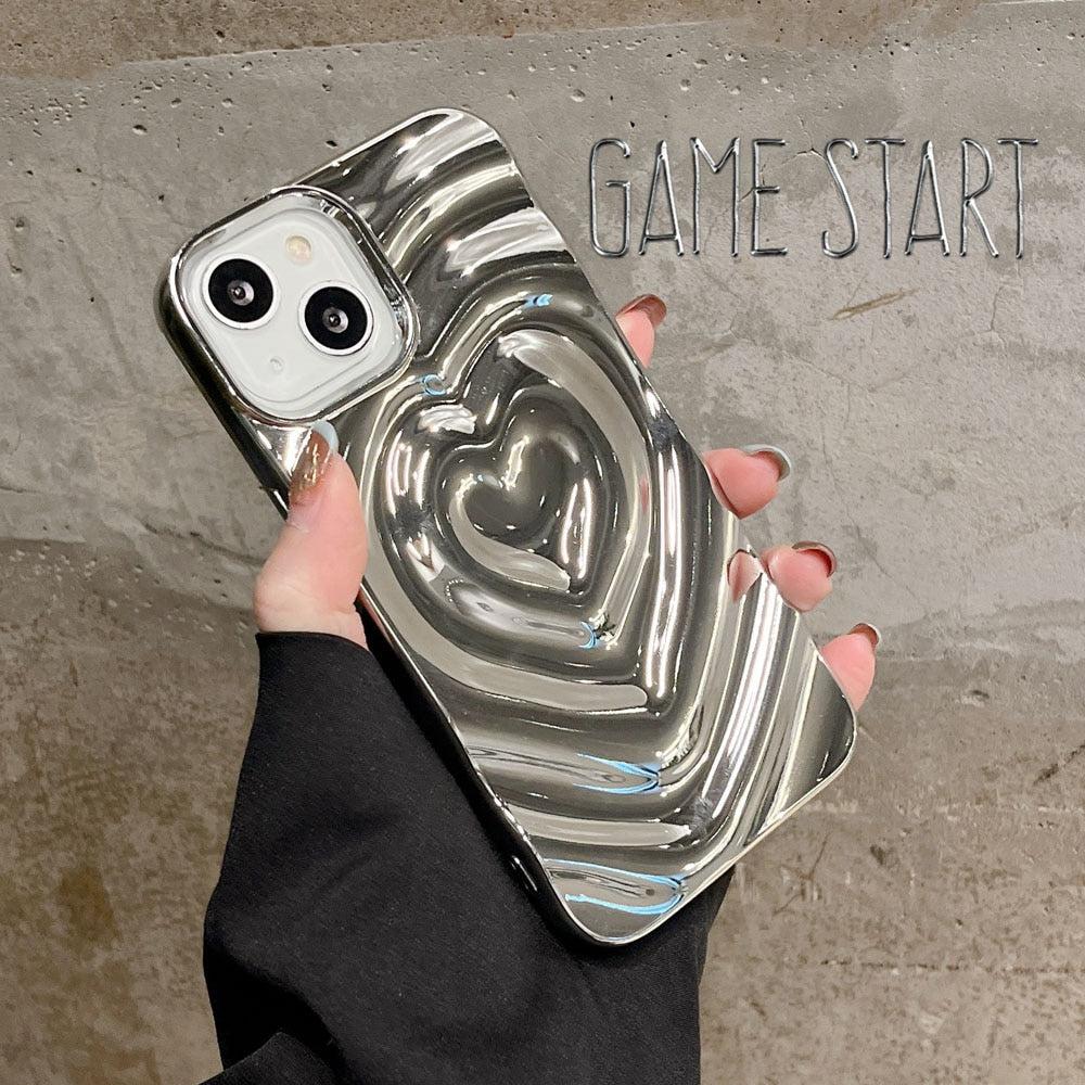 Stylish Work Outfits, Outfit Summer Ideas Y2k Wavy Heart iPhone Case