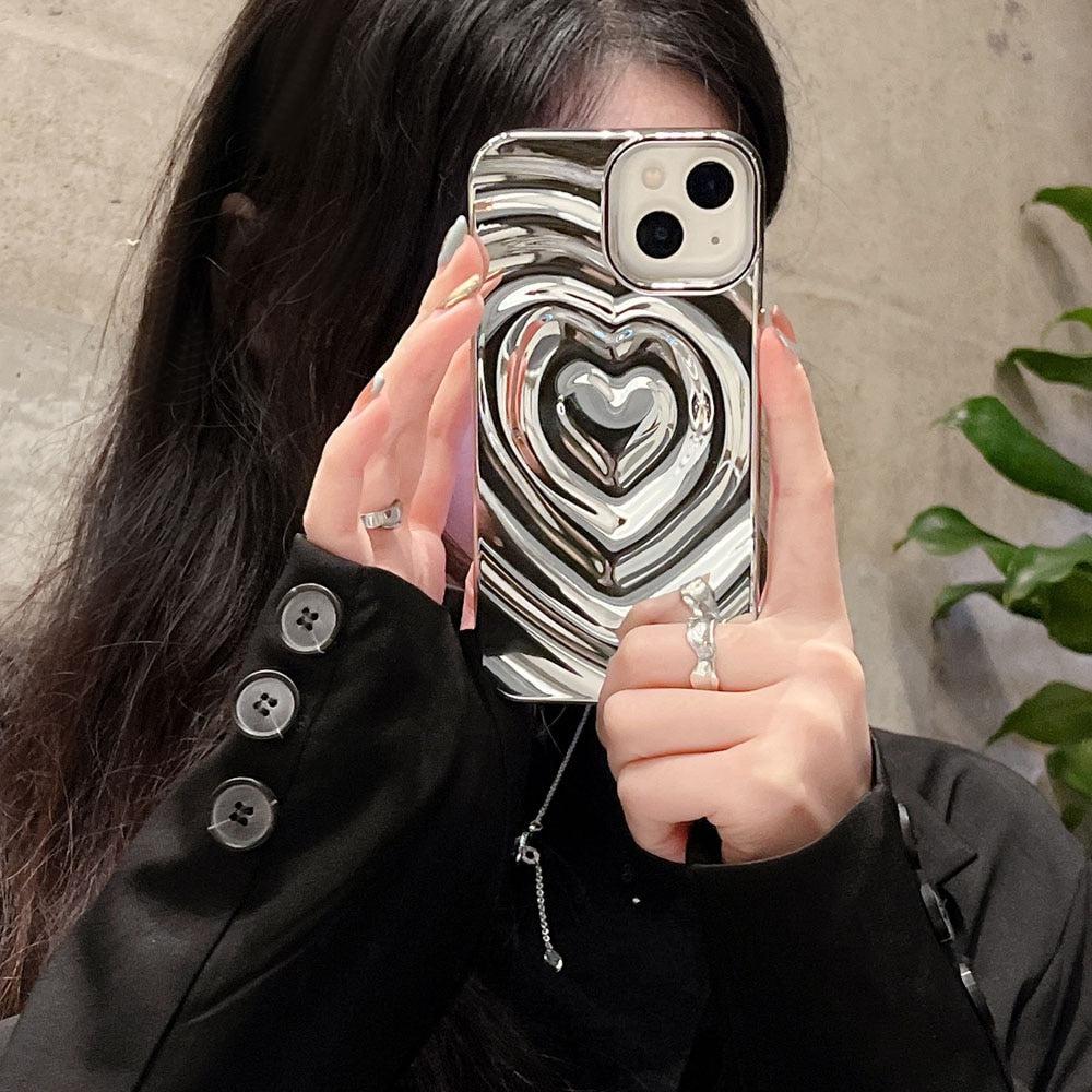 Stylish Work Outfits, Outfit Summer Ideas Y2k Wavy Heart iPhone Case