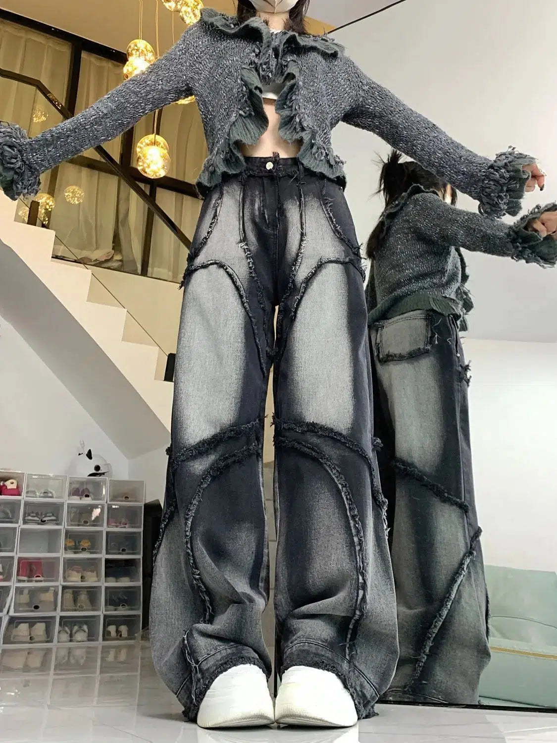 Stylish Work Outfits, Outfit Summer Ideas Y2K Wide Leg Jeans