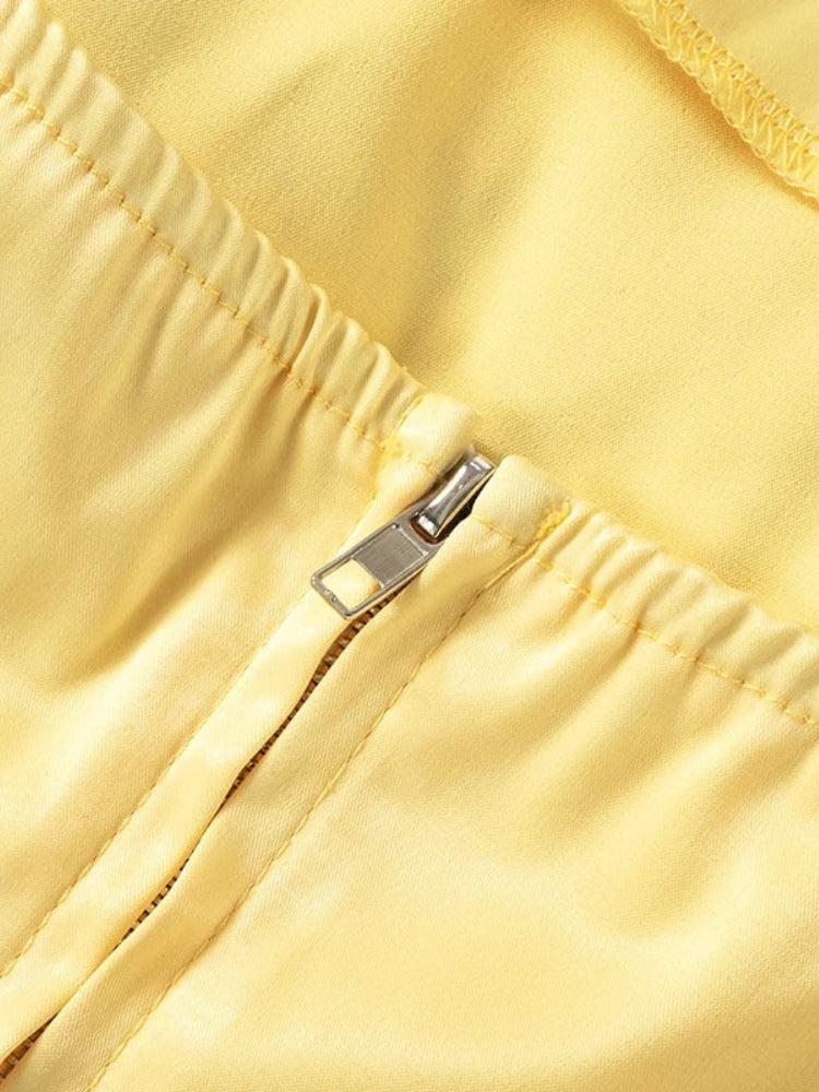 Stylish Work Outfits, Outfit Summer Ideas Yellow Corset Top Stylish Work Outfits, Outfit Summer Ideas Yellow Corset Top