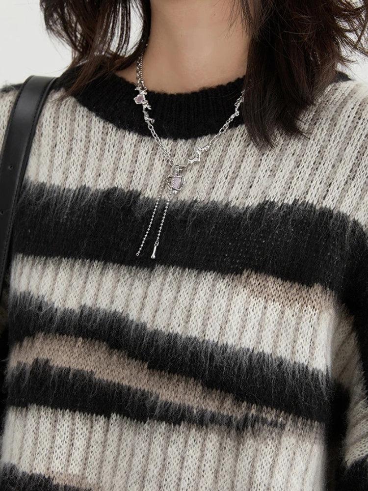 Stylish Work Outfits, Outfit Summer Ideas Zebra Knitted Sweater Stylish Work Outfits, Outfit Summer Ideas Zebra Knitted Sweater