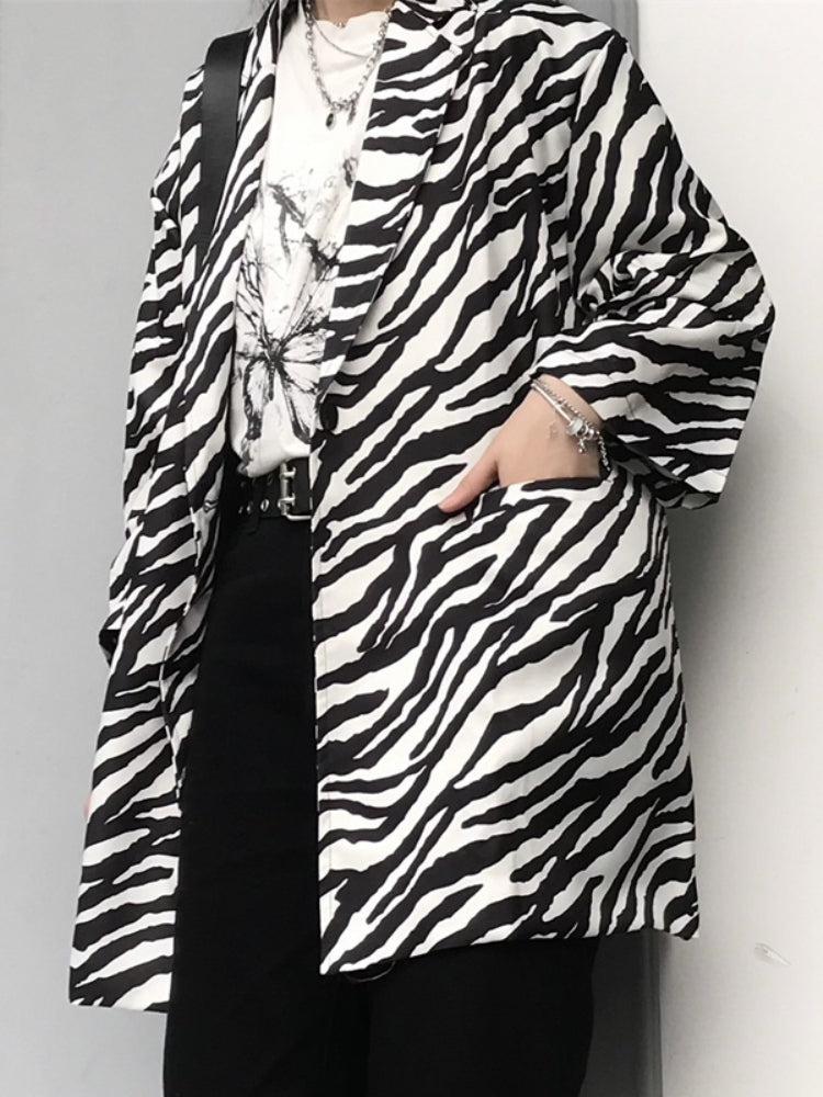 Stylish Work Outfits, Outfit Summer Ideas Zebra Print Long Blazer Stylish Work Outfits, Outfit Summer Ideas Zebra Print Long Blazer